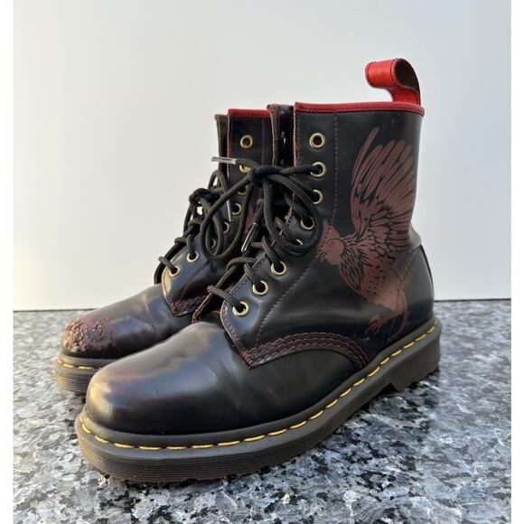 Damaged Dr. Martens Year Of The Rooster Black Combat Boots Women’s 8 /Mens 7 main image 4